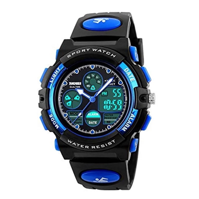 Reloj Digital Impermeable Y Deportivo Malubero Niños Negro