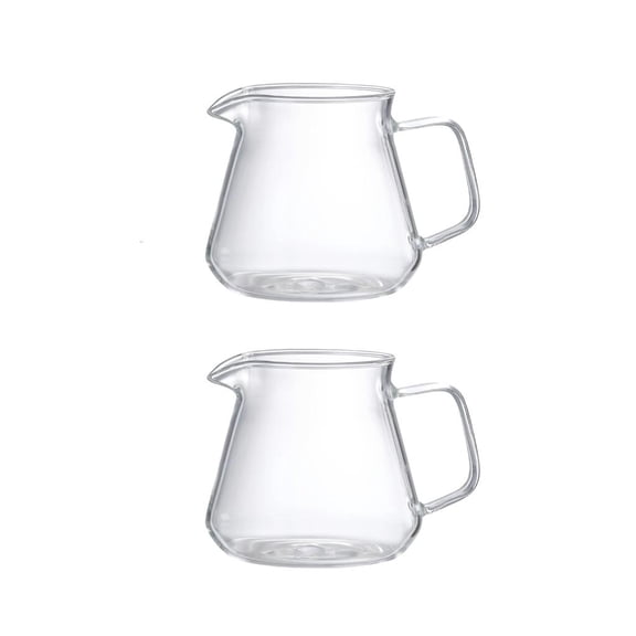 POYOGA 2PCS Clear Glass French Press Styles Coffee Tea Brewing Pot For Daily Home Use