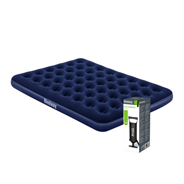 Colchón Inflable Queen Bestway Cama De Camping + Bomba