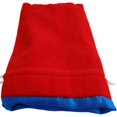 thumbnail image 1 of Metallic Dice Games LIC8001 6 x 8 Velvet & Satin Dice Bag, Red & Blue, 1 of 2