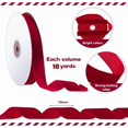 thumbnail image 2 of 2 Rolls 20 Yard Christmas Velvet Ribbon for Gift Wrapping Christmas Tree Ornaments Fireplace Garland Decoration Wreath Craft Bow Making(1 Inch,Red), 2 of 7