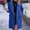 Blue, variant on LOVZFMLL Jackets for Women's Fashion Winter Solid Color Top Button Pockets Thirt Long Sleeve Coat