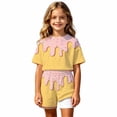 thumbnail image 4 of MEZZALL Boys Ice Cream Print 2 Piece Outfit Set, Chocolate Short Sleeve O-Neck T Shirt & Shorts Matching Set, Soft Lightweight Summer Casual Little Kids Toddler Boys Leisure Clothes Sets, 4 of 4