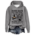 thumbnail image 1 of Halloween Oversized Letter Print Pullover Sweatshirt For Women Loose Fit Hooded Shirt, 1 of 4