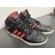 thumbnail image 2 of Size 10.5 - Adi - das Hoops 3.0 Mid Black Scarlet, 2 of 6