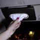 thumbnail image 1 of Black - 1 Crystal Leather Tissue Holder For Car Windshield, 1 of 5