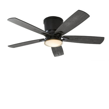 Better Homes & Gardens 52" Black Transitional Hugger Ceiling Fan LED Light Kit, 5 Reversible Blades