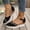 Black, variant on Ladies' Sparkly Rhinestone Espadrille Wedge Sandals, Adjustable Buckle Ankle Strap Comfort Platform Shoes Black 41