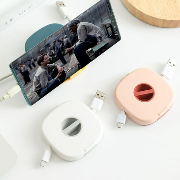 Cable Organizer USB Cable Winder Holder Charging Cord USB cable reel; Reel  Square Shaped Earphone Cord Spool, Purple