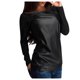 thumbnail image 2 of Pntutb Mujer Sexy Cuero Manga Larga Sudadera Camiseta Casual Blusa Suelta tops Pntutb Pntutb-1530, 2 of 5