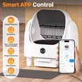 thumbnail image 2 of Dateyes Self Cleaning Cat Litter Box, Open Top Automatic Litter Box with App Control, Safety Sensors Protection, Cat Litter Mat and Fragrance Box, Grey, 2 of 7
