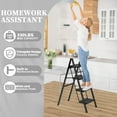 thumbnail image 3 of Step Ladder Folding Stool for Adults Small Foldable Closet Step Stool Lightweight for Home Kitchen lbs Capacity With Slip Wide Pedal, 3 of 7