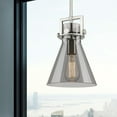 thumbnail image 2 of Innovations Lighting  Newton Cone - 1 Light 8" Stem Hung Pendant Satin Nickel/Plated Smoke, 2 of 4