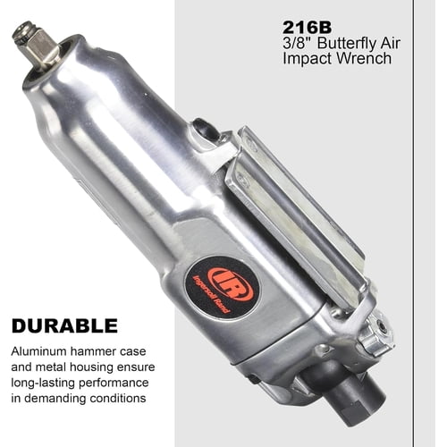 Ingersoll Rand 216B 3/8 Inch Inline Air Impact Wrench, 200 ft lb Max Torque