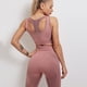 thumbnail image 4 of Conjunto de sujetador deportivo y leggings para mujer - Pantalones cortos de yoga, poliéster y spandex, cintura alta - Tallas S-XL, 4 of 6