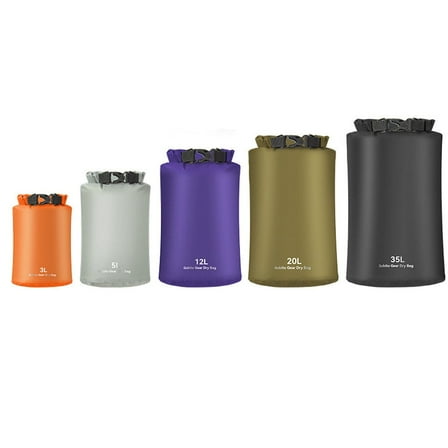 5pcs Ultralight Dry Sack Waterproof Dry Bag Outdoors Stuff Sacks for Camping Hiking Kayaking