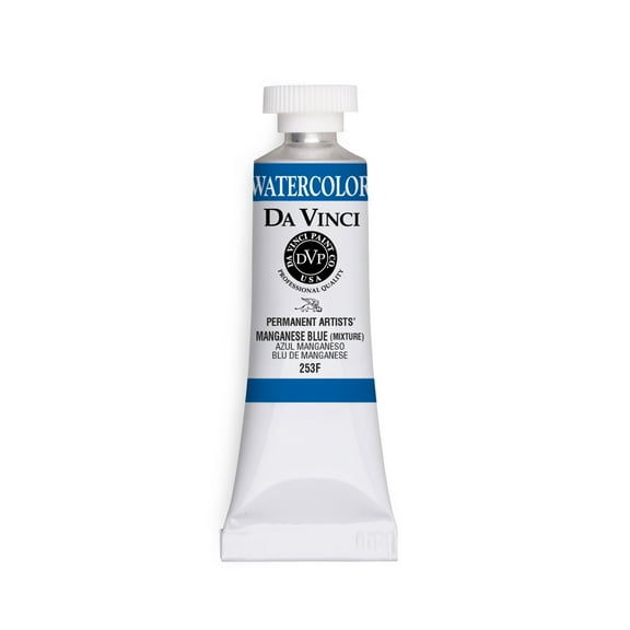 Da Vinci Paints Professional Watercolor, 15ml Tube, Manganese Blue (Mixture)
