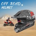 thumbnail image 3 of Oumurs DOT Motocross Motorcycle Helmet Open Face Off-road Dirt Bike ATV Helmet Unisex Adult Black M L XL XXL, 3 of 10