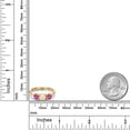 thumbnail image 6 of Gem Stone King 10K Yellow Gold White Ethiopian Opal and Pink Moissanite Engagement Ring for Women | 1.30 Cttw | Round Cabochon 5MM | Gemstone October Birthstone | Size 6, 6 of 6