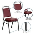 thumbnail image 2 of HERCULES Series Trapezoidal Back Stacking Banquet Chair in Burgundy Vinyl - Silver Vein Frame, 2 of 9