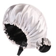 thumbnail image 1 of Hair Bonnet Smooth Surface Solid Color Double Sides Versatile All Fit Adjustable Drawstring Lightweight Sleep Cap for Bath, 1 of 10