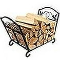 thumbnail image 3 of Porte-bûches de Foyer en Fer Forgé pour Foyer Intérieur, Poêle à Bois, Étagère Empilable, Bac à Bûches, Porte-Bois de Chauffage pour Foyer Extérieur, Supports Décoratifs en Bois, Outils et Accessoires pour Foyer, Noir Amagabeli, 3 of 4