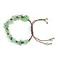 thumbnail image 1 of Nvzi Pulsera de cuentas hecha a mano, pulsera tejida a mano pura de cristal de piedra triturada natural con cuerda ajustable (verde), 1 of 3