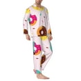 thumbnail image 3 of Kll Donut Sleepwear Mens Flannel Pajamas,Long Cotton Pj Set, 3 of 9