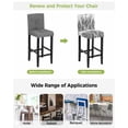 thumbnail image 3 of Black Grey Vintage Bar Stool Covers Set of 4, Retro Abstract Art Stretch Washable Bar Chair Covers with Backs, Removable Pub Counter Height Chair Cover for Kitchen Dining Room Cafe, 3 of 7