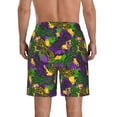 thumbnail image 3 of Kdxio Mardi Gras7 Pattern Mens Casual Shorts - Drawstring Summer Beach Sports Shorts for Men, 3 of 9