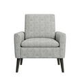 thumbnail image 3 of Homesvale Allyson Mid-Century Modern Small Space Armchair, Tan and Cream Honeycomb Polyester, 3 of 7