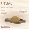 thumbnail image 5 of Cushionaire Ritual Suede Slide Sandals for Women - Slip On Womens Leather Sandals with Cushioned Cork Footbed and Arch Support, 5 of 19