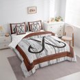 thumbnail image 3 of Manfei Fishing Hooks Twin Bedding Sets 7pcs, Vintage Farmhouse Lake House Bedding Comforter Set, Gray Barn Door Sheet Sets, Ultra Soft Home Decor, 3 of 8