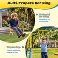 thumbnail image 5 of Gardwin 7in1 Metal Swing Sets with Trampoline,Outdoor Swing sets for Backyard,Outside Toys with Saucer Swing,Slide,Glider,Belt Swing,Trapeze Bar,Standing Swing,Teeter Totters for 10 Kids Aged 3-12, 5 of 10
