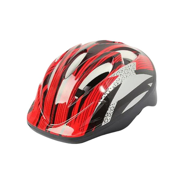 Casco de bicicleta para niños, resistente a golpes, ajustable, ligero y portátil. Rojo