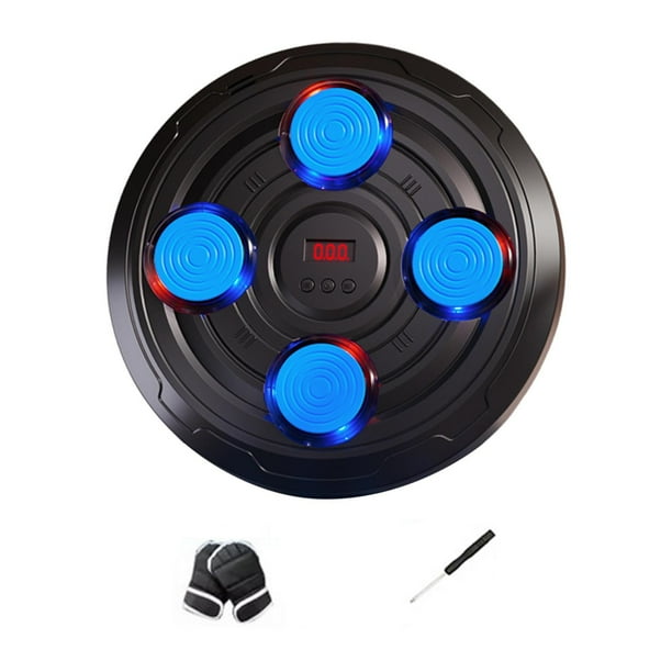 Máquina de boxeo musical para niños, objetivo de pared con luz, equipo de entrenamiento de boxeo. Azul 4 Objetivo