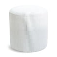 thumbnail image 1 of Pemberly Row Modern / Contemporary Soft Microsuede Fabric Cream Ottoman / Stool, 1 of 8