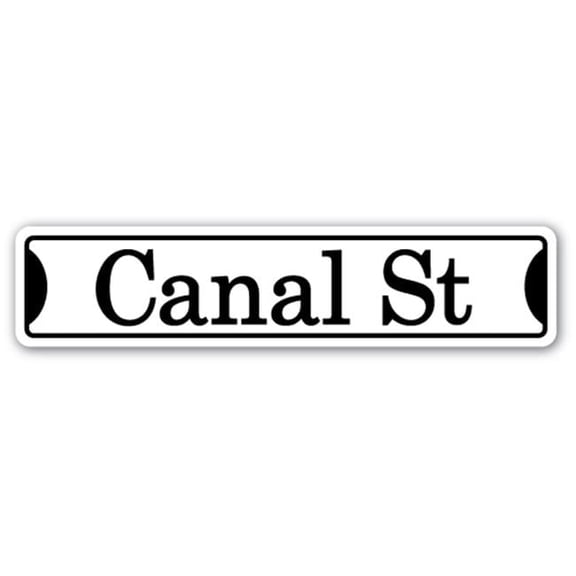 4 x 18 in. Childrens Name Room Street Sign - Canal St