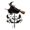 Black, variant on 3D Flying Witch Kinetic Wind Spinner Garden Stake, Metal Bat Wind Sculpture, Weatherproof Fall Outdoor Decor for Halloween Patio Lawn Garden Pathway