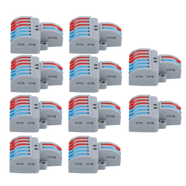 10PCS Mini conector de cable rápido Conector de cable de cableado universal Bloque de terminales de conductor de empuje bloques de terminales de empalme rápido Conexión de Anggrek Otros