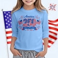 thumbnail image 2 of Gunia Kids Girls 250 Anniversary Shirt 3/4 Sleeve 4Th Of July Independence Day Flag Patriotic Casual Crewneck Tops Tee Breathable T-Shirt For Toddler To Teen 3-13 Years, 2 of 5