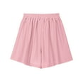 thumbnail image 6 of MKOSPLRT Waffle Outfits for Little Girl 12M-10Years Solid Color Lounge Sets 2 Piece Short Sleeve Tops Elastic Waist Wide Leg Shorts Loungewear, 6 of 9