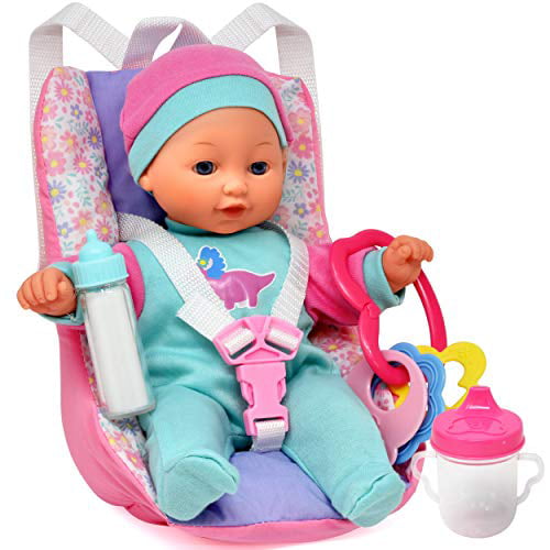 12"Soft Body Doll with Stroller Lifelike Large Soft dolls/Baby Doll Girls Boys 