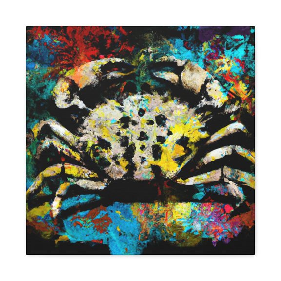 Crabby Digital Artwork - Canvas