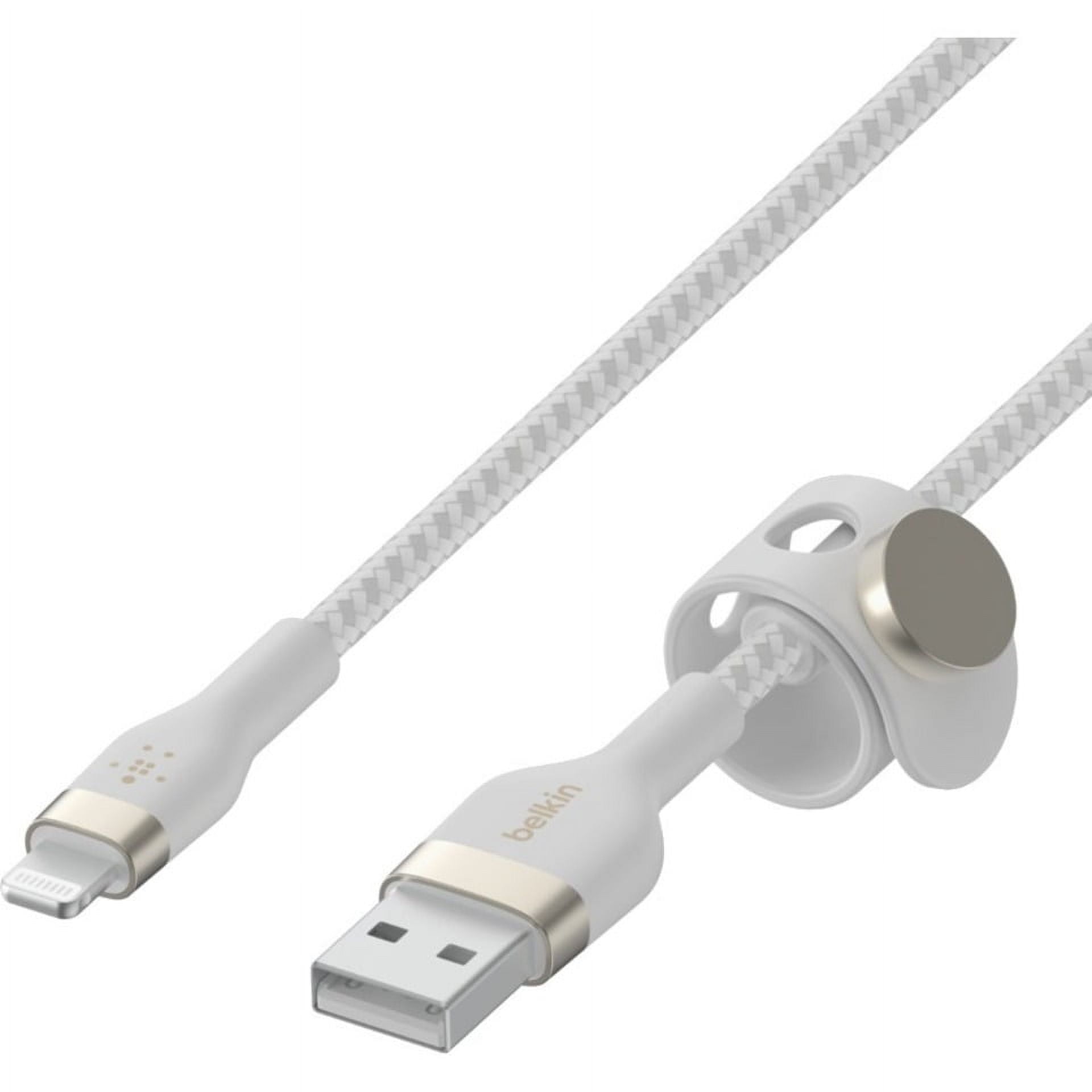 Belkin BoostCharge Pro Flex Braided USB A to Lightning Cable 10ft/3M - MFi Certified 20W Power Delivery iPhone Charger Cord - Fast Charging for iPhone 14, iPhone 13 - Black