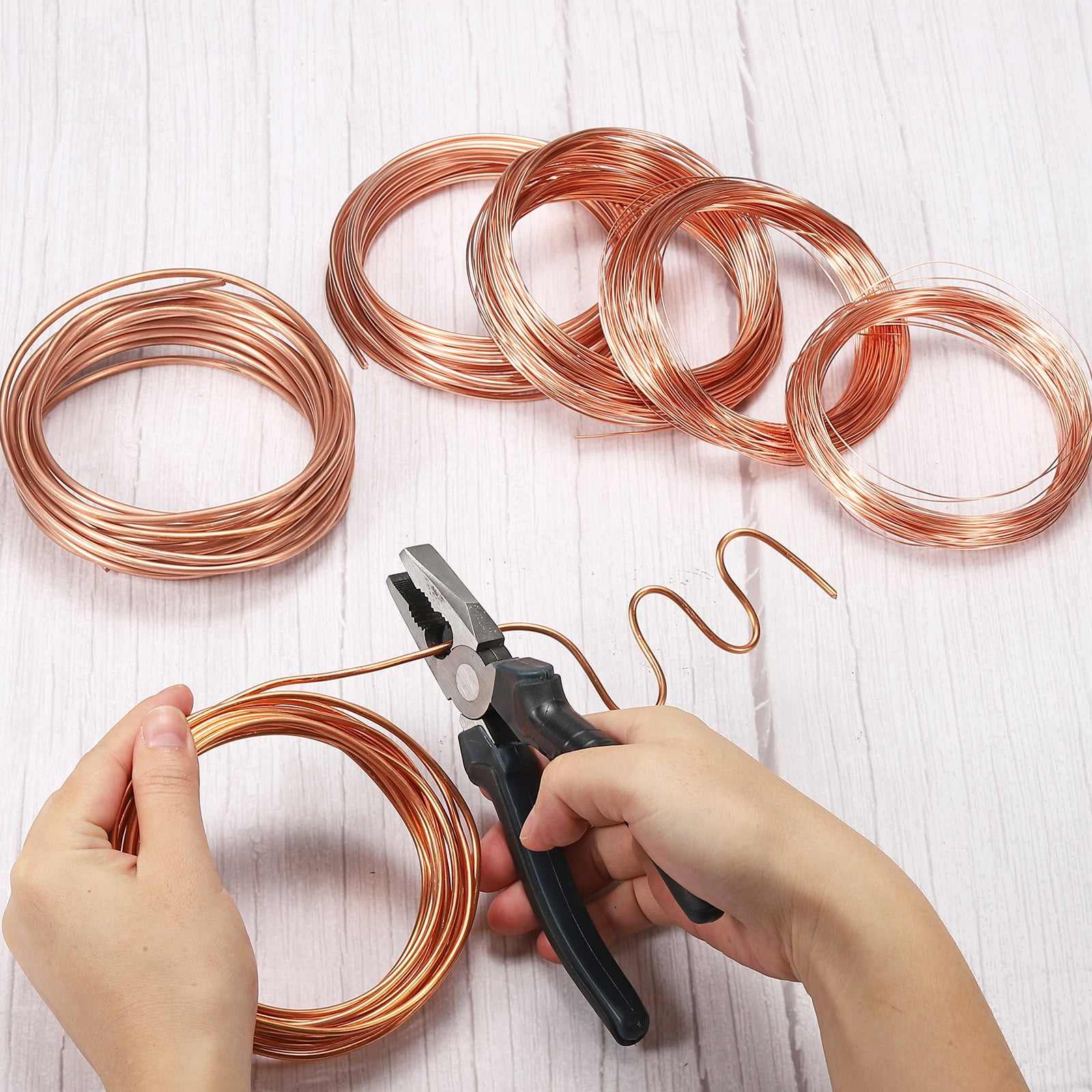 Uxcell 33 Feet Solid Bare Copper Wire 40 Gauge 99.9% Pure Copper Wire 0.08mm Dia Soft Beading Wire for Garden Branches