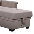thumbnail image 6 of Benjara Ruben 84" Reversible Sleeper Sectional Sofa with Storage Chaise- Gray, 6 of 7