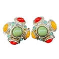 thumbnail image 2 of Aro colorido de esmalte de resina Yuyangstore Pendientes de perno, 2 of 8