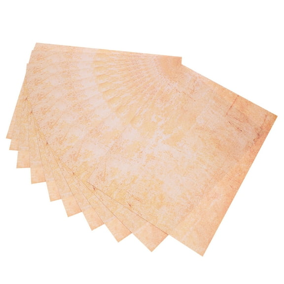 SEWCHICS 100Pcs Brown Antique Writing Paper for Calligraphy Practice and Letters