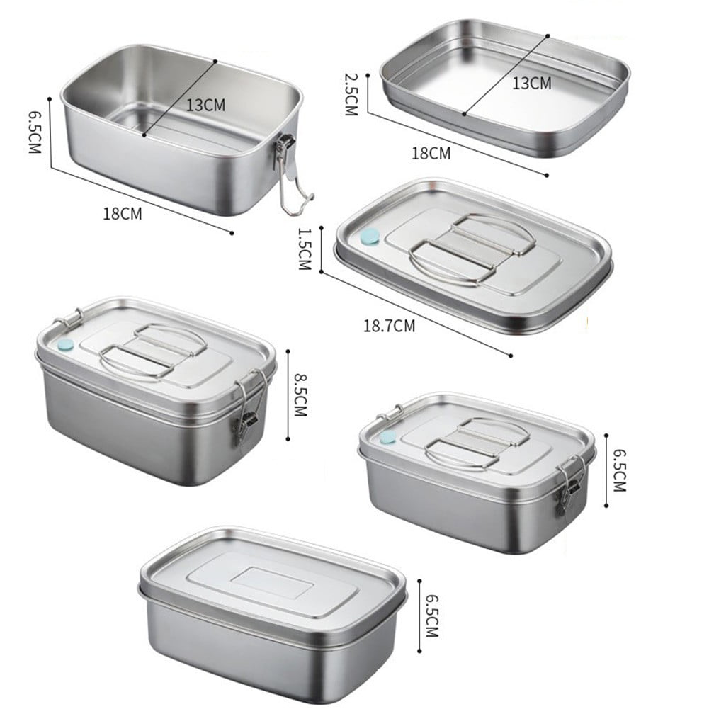 LLXIAO Stainless Steel Bento Box Adult Lunch Box with lunch bag